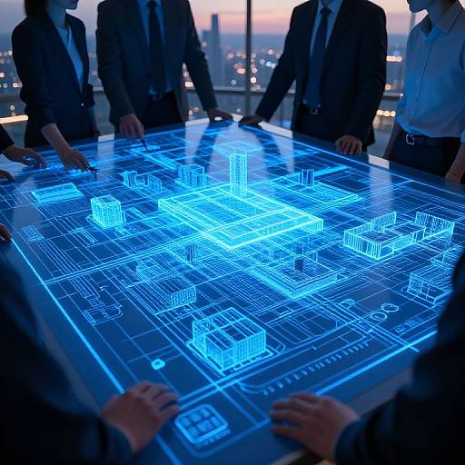 Holographic High-Tech City Blueprint