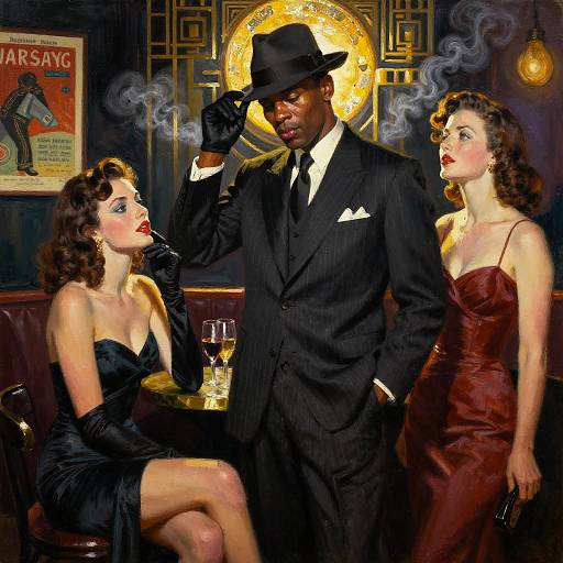 1940s Jazz Musician Pin-Up Portrait