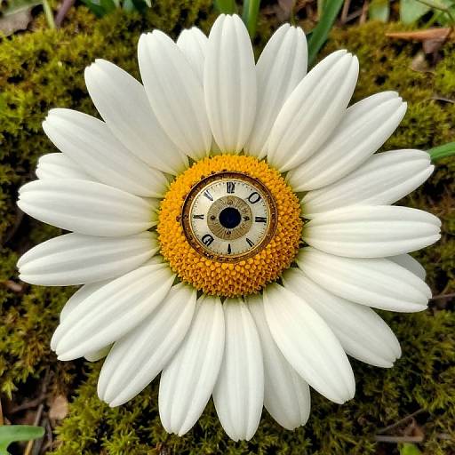 Surreal Daisy Dreamscape in Clockwork Garden