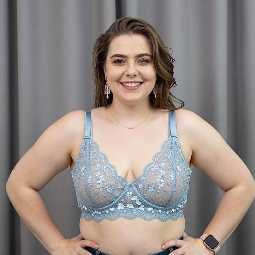 Confident Plus-Sized Beauty in Lace