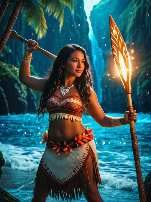 Enchanting Moana Costume Fantasy Scene
