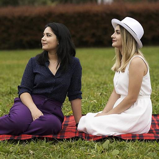 Casual Outdoor Scene with Two Women