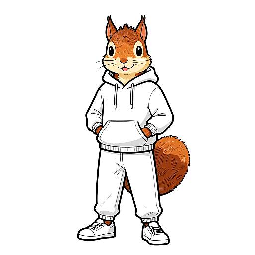 Stylized Anthropomorphic Squirrel Portrait
