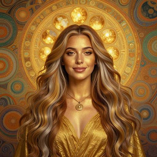 Celestial Woman with Golden Aura