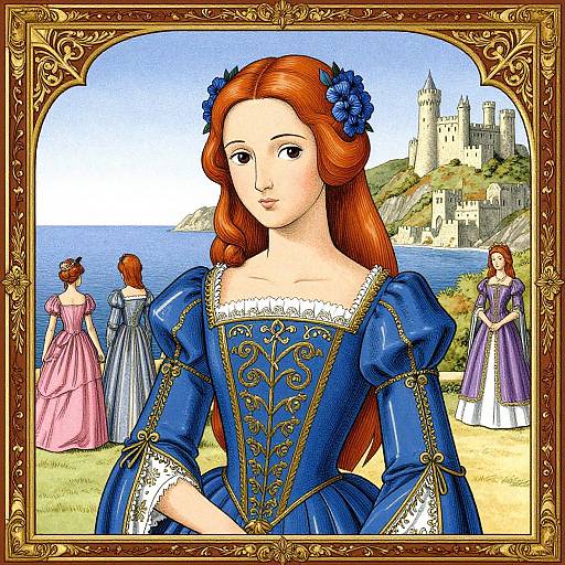 Red-Haired Woman in Renaissance Dress