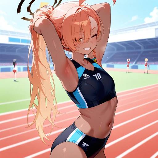 Energetic Girls in Track and Field