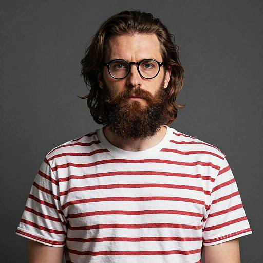 Minimalist Bearded Blacksmith Logo