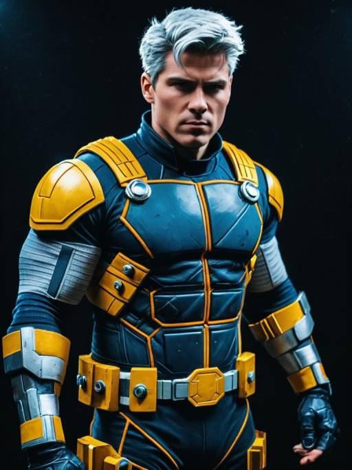 Realistic Man Cosplaying as Cable