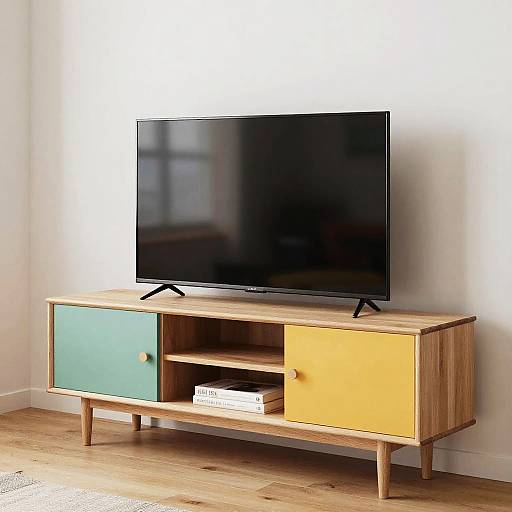 Colorful Scandinavian TV Cabinet Design