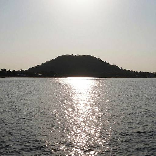 Minimalistic Secluded Cove at Dusk