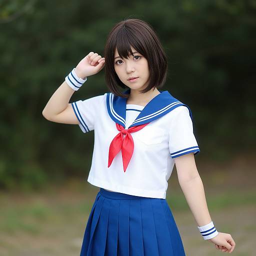 Yukiko Sailor Costume Cosplay Pose