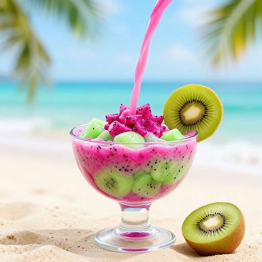 Exotic Dragon Fruit Kiwi Smoothie