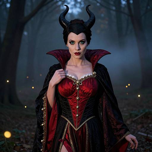 Photorealistic Maleficent Costume Portrait