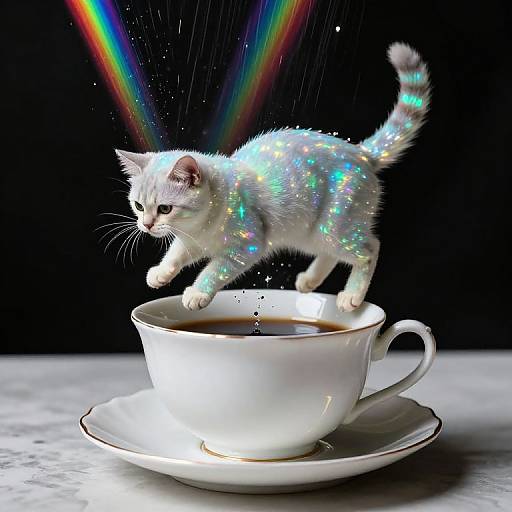Opal Cat Sneezing Rainbow Magic