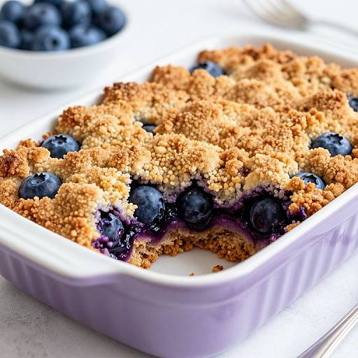 Golden Blueberry Buckle with Cinnamon Streusel
