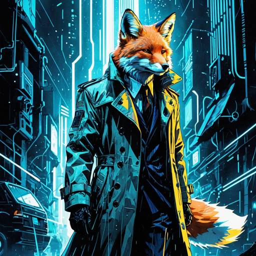 Cybernetic Fox in Trench Coat