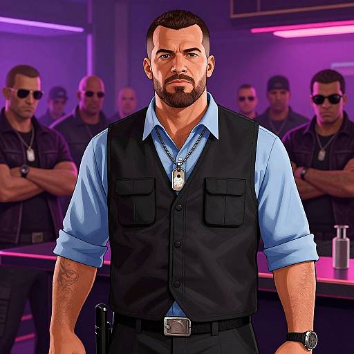 Gritty Nightclub Bouncer Scene