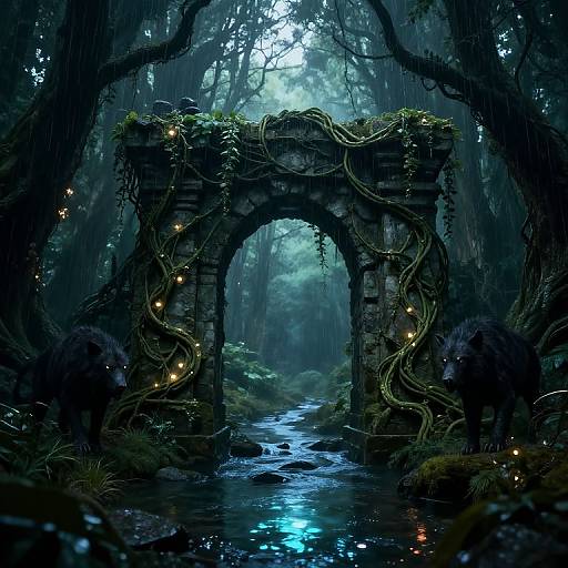 Enchanted Dark Forest Gateway