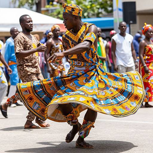 Afrobeat Dancer in Vibrant Motion