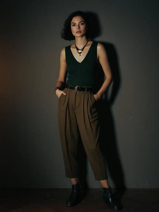 Woman in Casual Chic Outfit