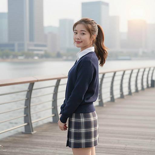 Serene Moment on a Wooden Pier