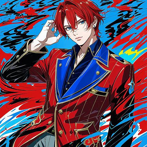 Illustration of Amagi hiiro, ensemble stars! in the style of Ulrich (tagaragakuin)