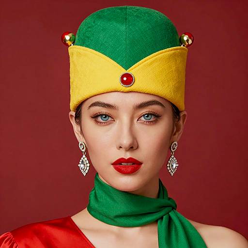 Vibrant Portrait of a Stylish Woman