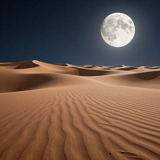 Ethereal 3D Desert Moonscape