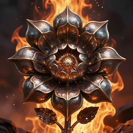 Warrior-Themed Badass Floral Art