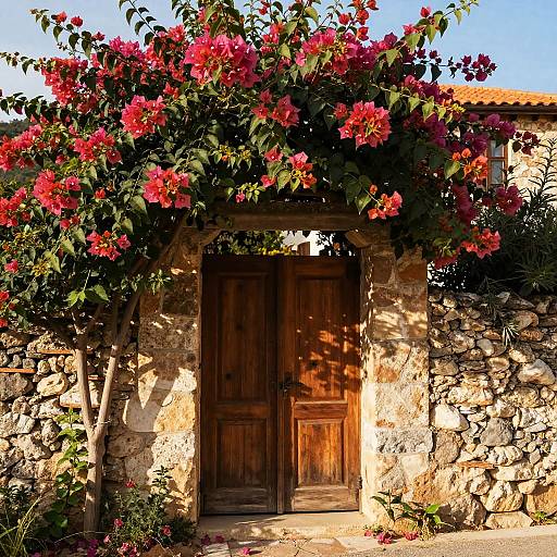 Idyllic Mediterranean Village Gate