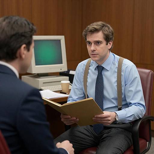 Business Meeting in Classic Office Setting