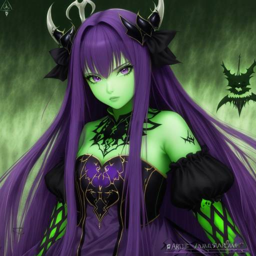 Illustration of Al azif, demonbane in the style of Asakuraf