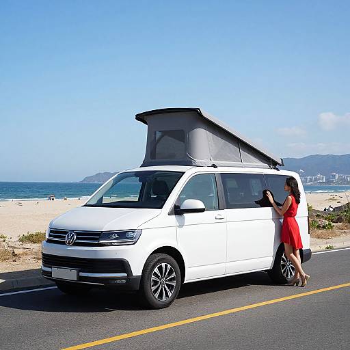 Sleek Volkswagen Campervan Coastal Drive