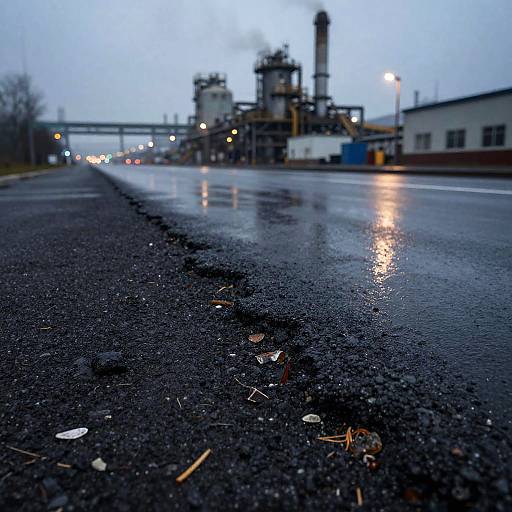 Gritty Industrial Asphalt Scene