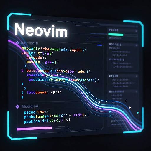 Neovim Cyberpunk Glowing Interface