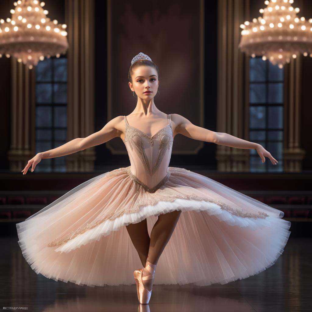 Elegant Ballerina Full Body Photography