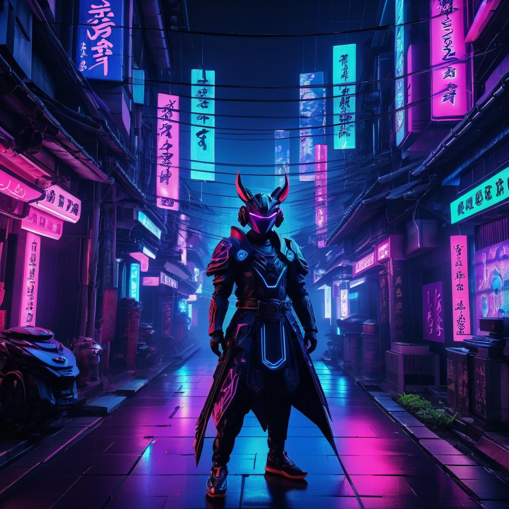 Cyberpunk Yokai: Neon Nights in Jakarta