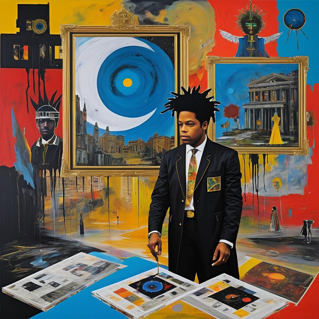 Basquiat-Inspired Neoclassical Dreamscapes