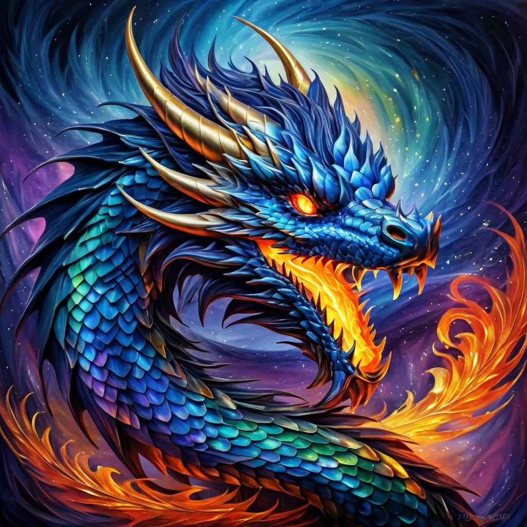 Majestic Dragon in High Fantasy Art