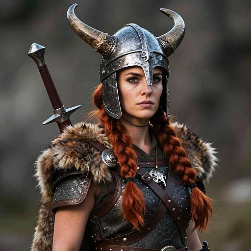 Photorealistic Viking Warrior Cosplay Portrait