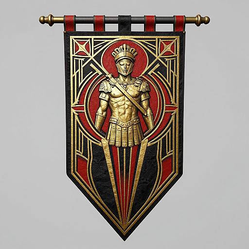 Art Deco Roman Legion Banner
