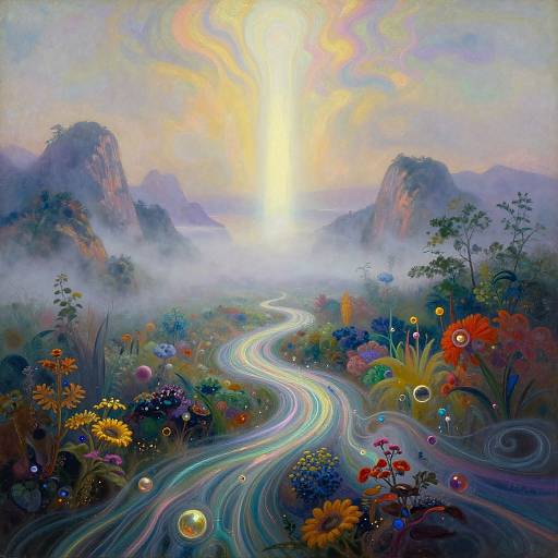 Surreal Quantum Realm Landscape