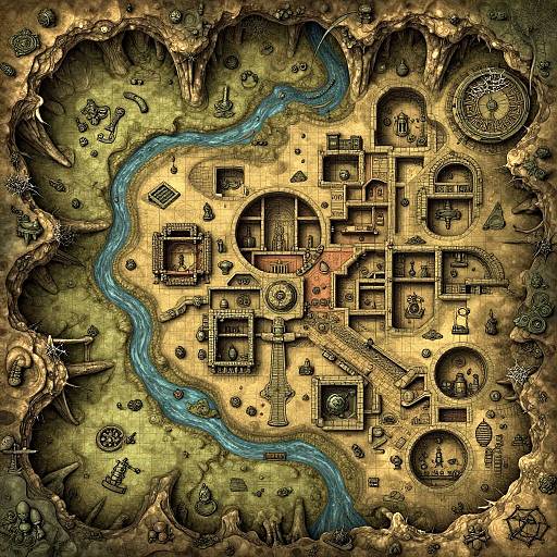 Underground Fantasy DnD Map