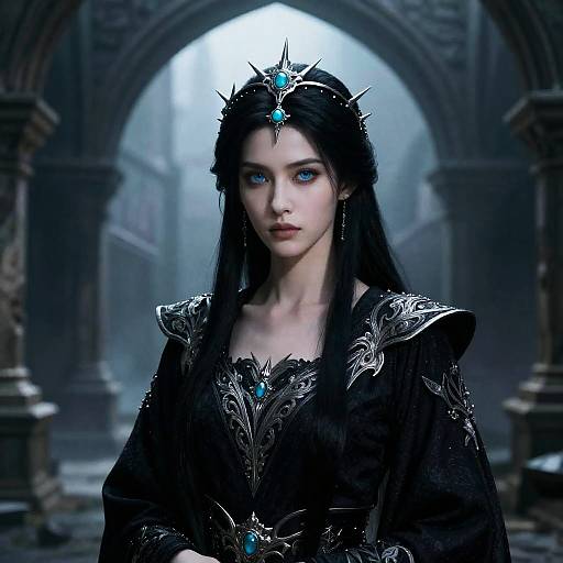 Photorealistic Gothic Fantasy Woman Portrait