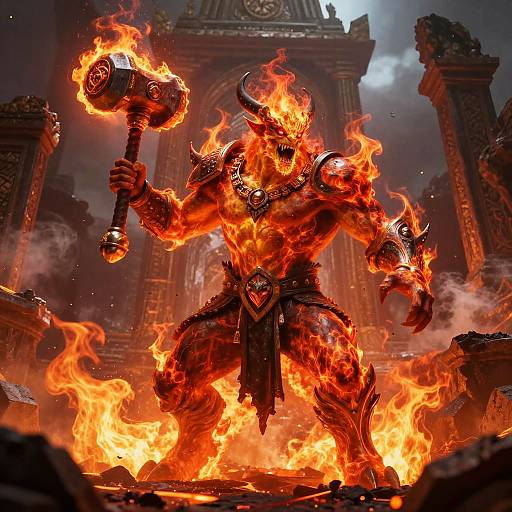 Ragnaros Fire Giant in Fiery Inferno