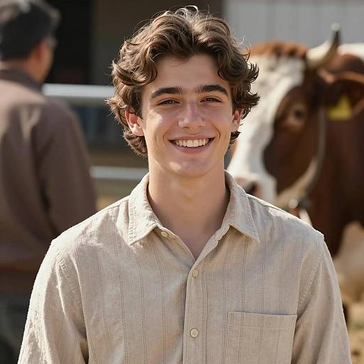 Cheerful Young Man in Bright Daylight