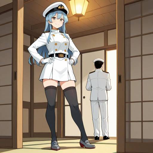 Cheery Admiral in Quaint Dining Room