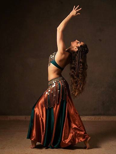 Belly Dance Side-Profile in Warm Light