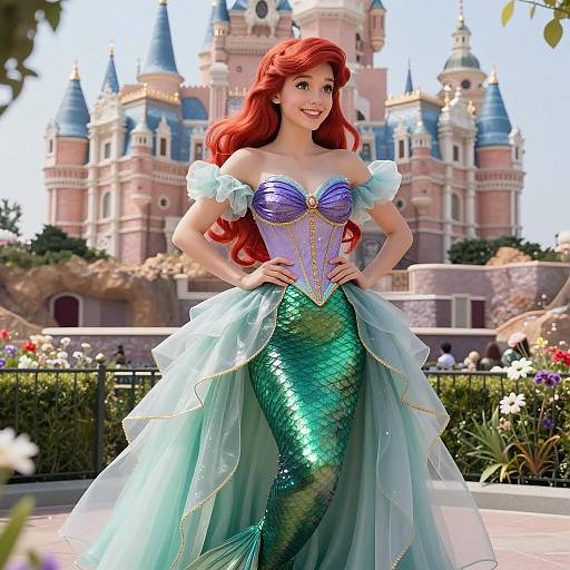 Enchanting Ariel-inspired Ball Gown Design