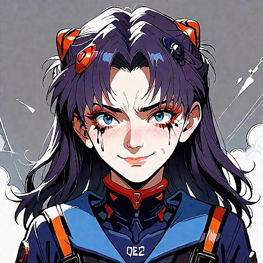 Anime Style Menhera School Girl